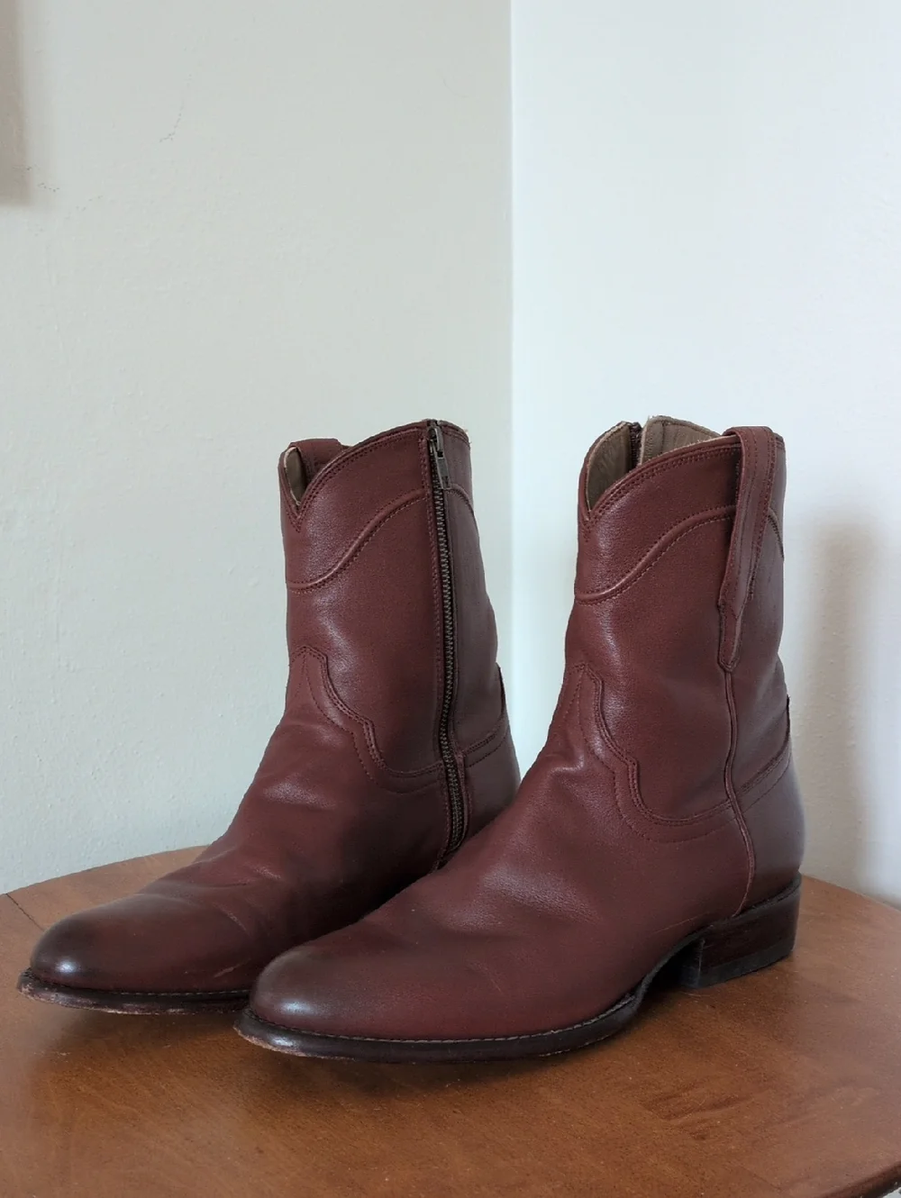 Tecovas "the Dean" Men's Brown Leather Western Zip Boots - Picture 1 of 6